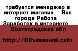 требуется менеджер в интернет магазин  - Все города Работа » Заработок в интернете   . Волгоградская обл.